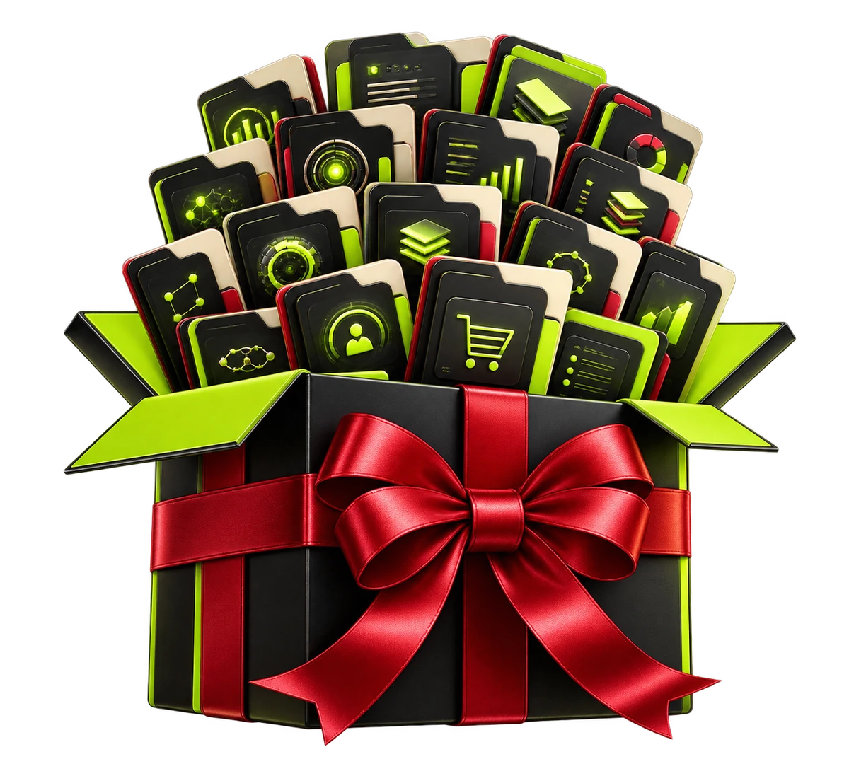 3D illustration of the digital product package